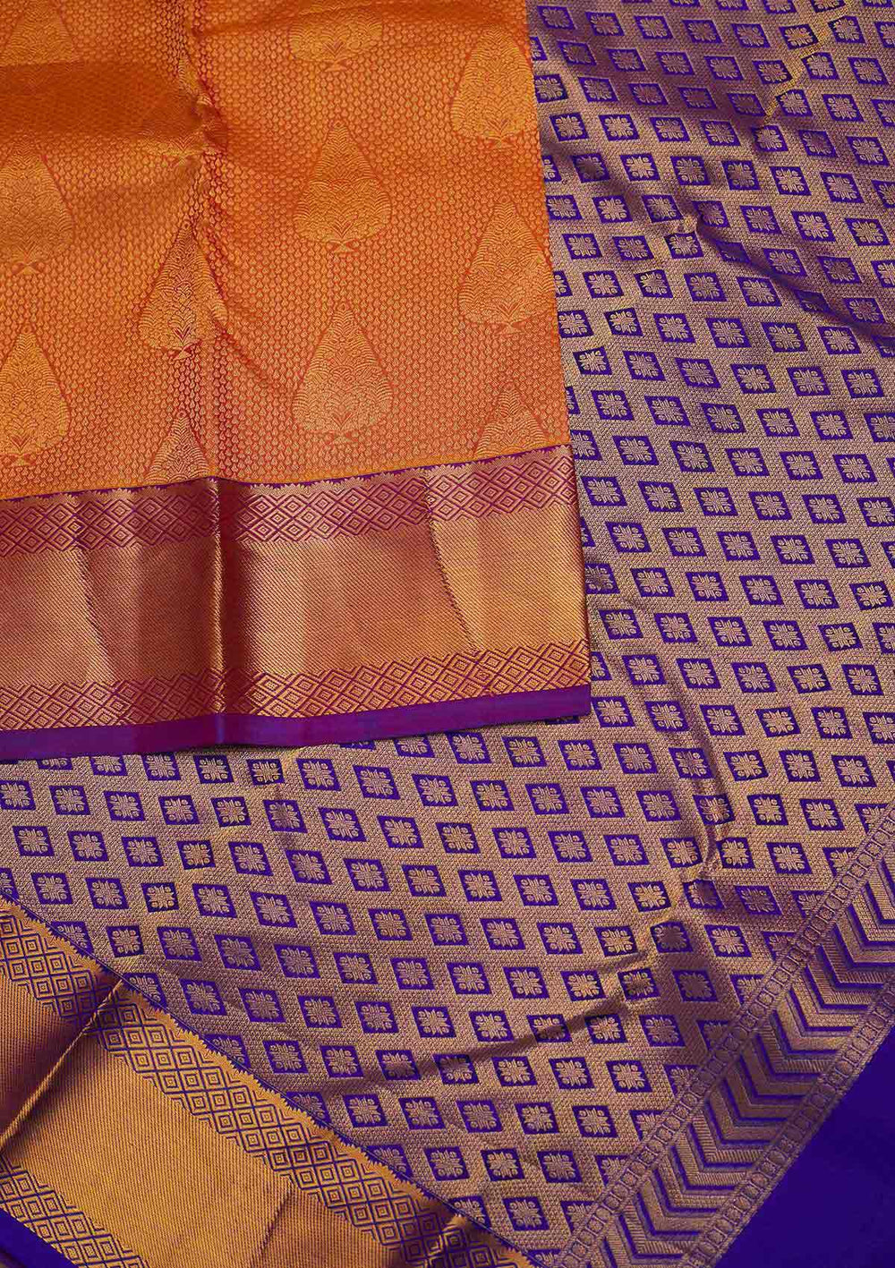 Mustard Zariwork Pure Silk Designer Saree - Koskii