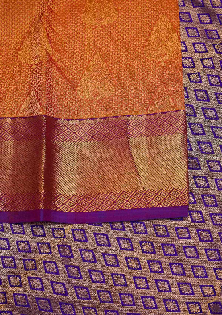 Mustard Zariwork Pure Silk Designer Saree - Koskii