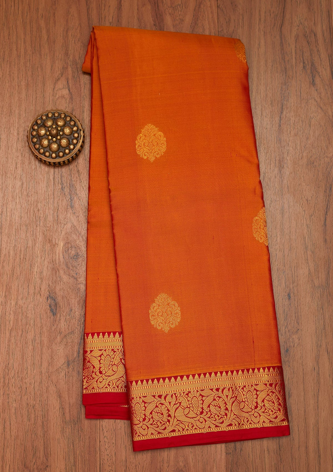 Mustard Zariwork Pure Silk Saree- Koskii