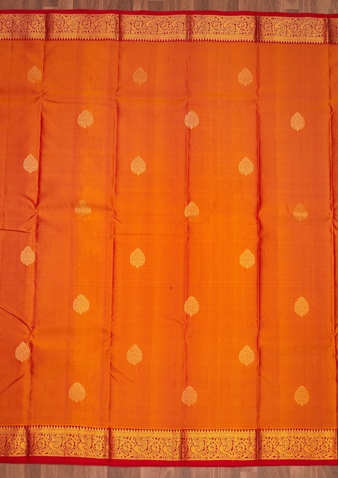 Mustard Zariwork Pure Silk Saree - Koskii