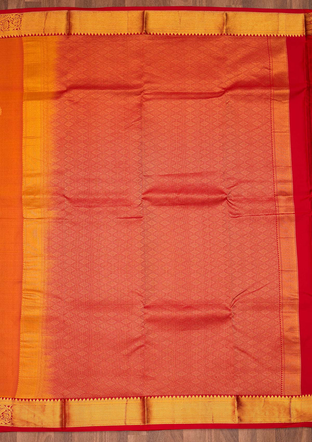 Mustard Zariwork Pure Silk Saree - Koskii