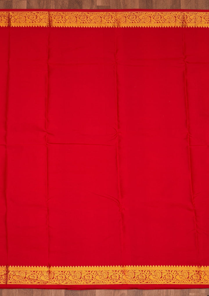 Mustard Zariwork Pure Silk Saree - Koskii