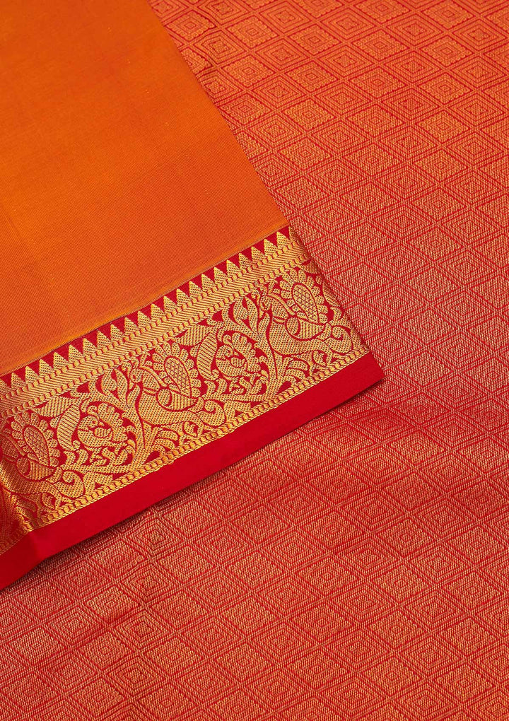 Mustard Zariwork Pure Silk Saree - Koskii
