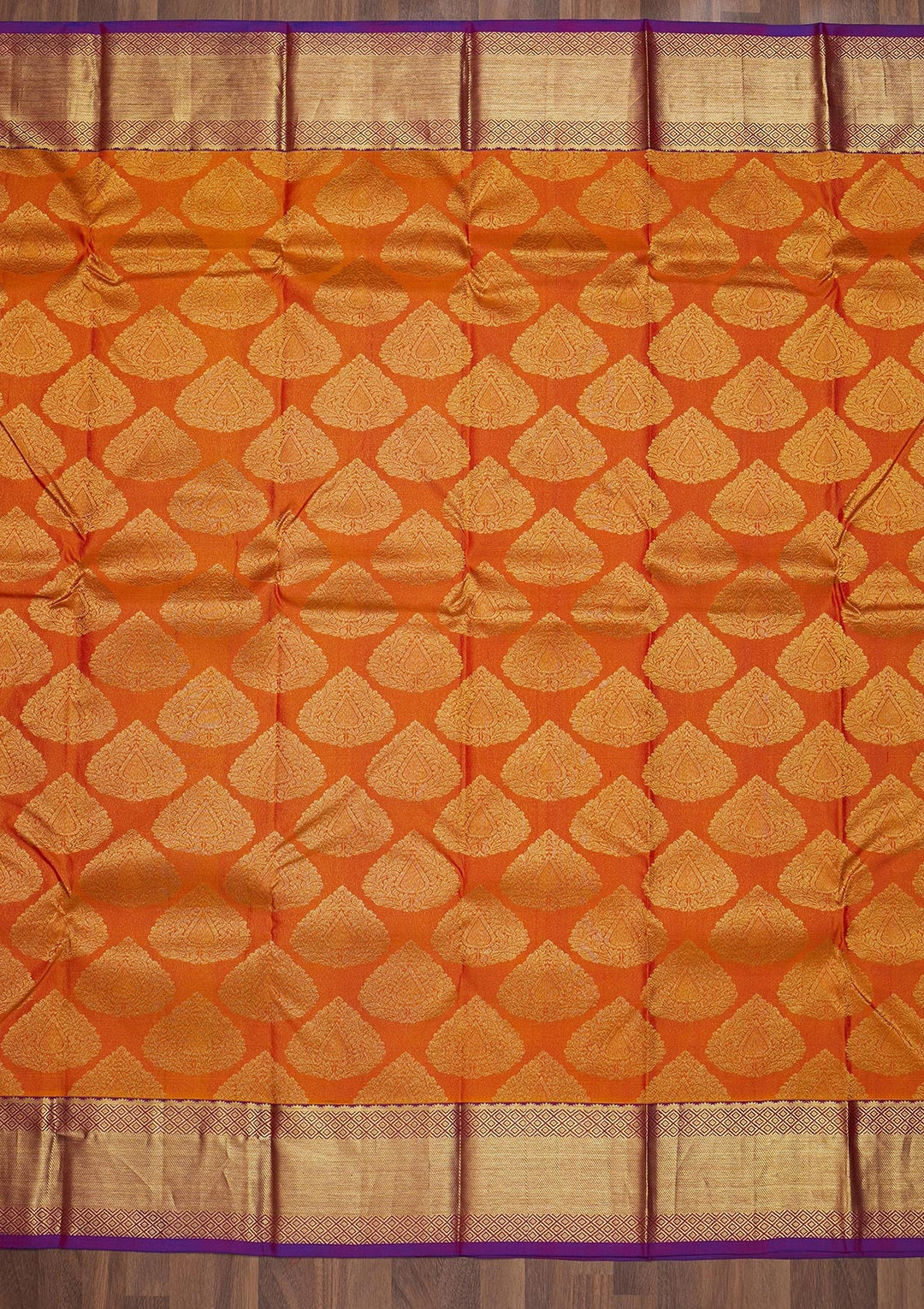 Mustard Zariwork Pure Silk Saree-Koskii