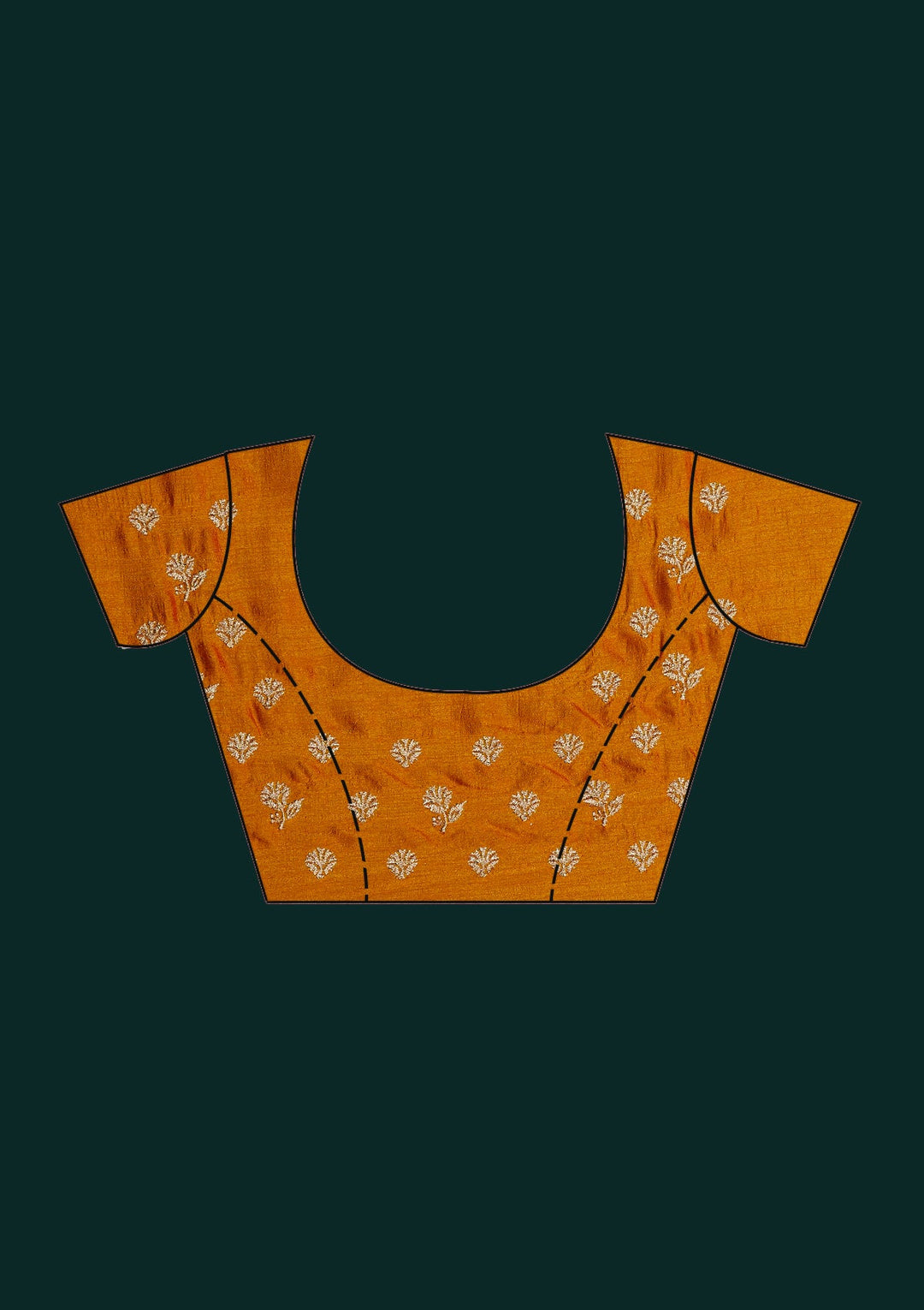 Mustard Zariwork Raw Silk Saree - Koskii