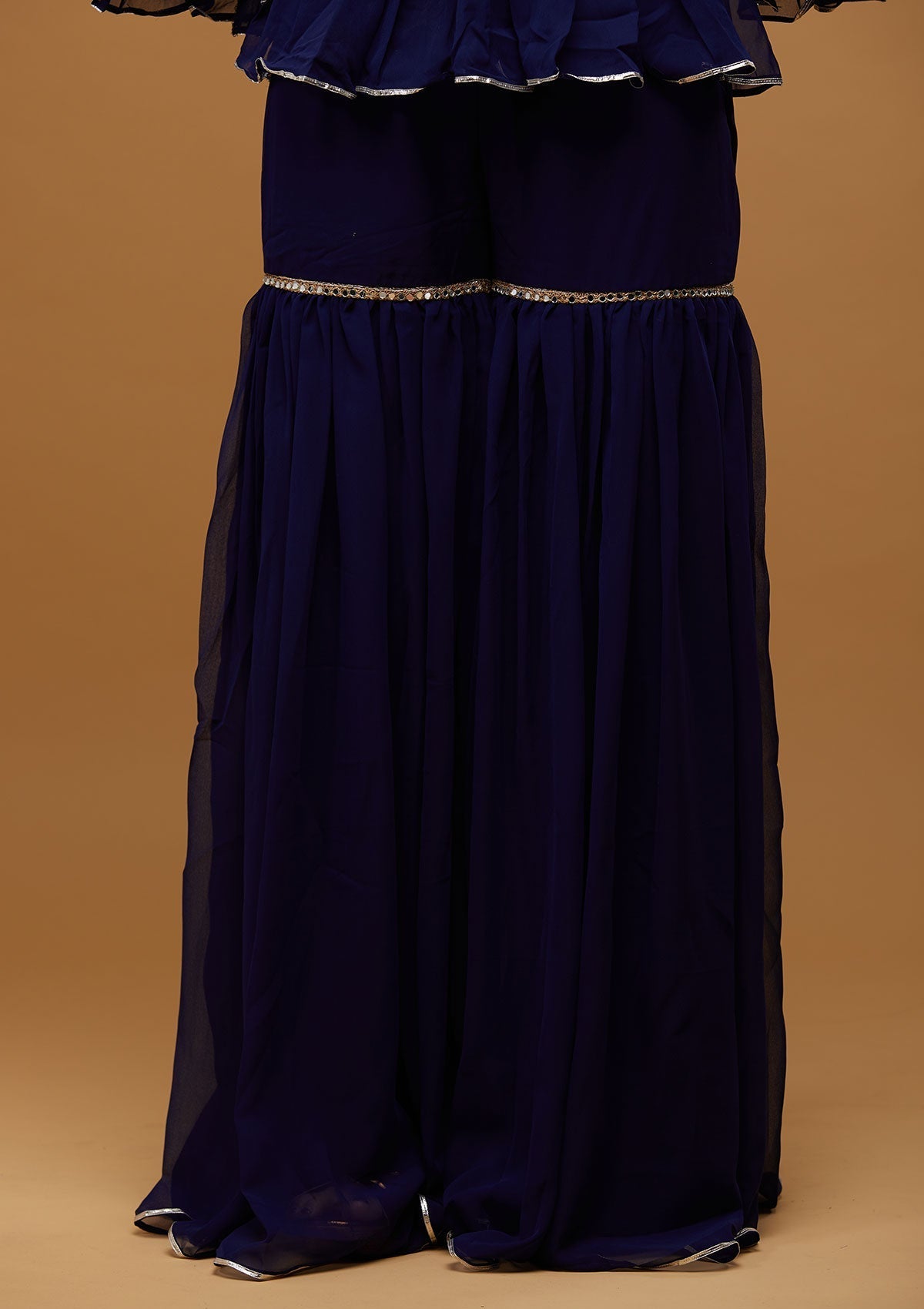 Navy Blue Gotapatti Georgette Designer Salwar Suit - Koskii