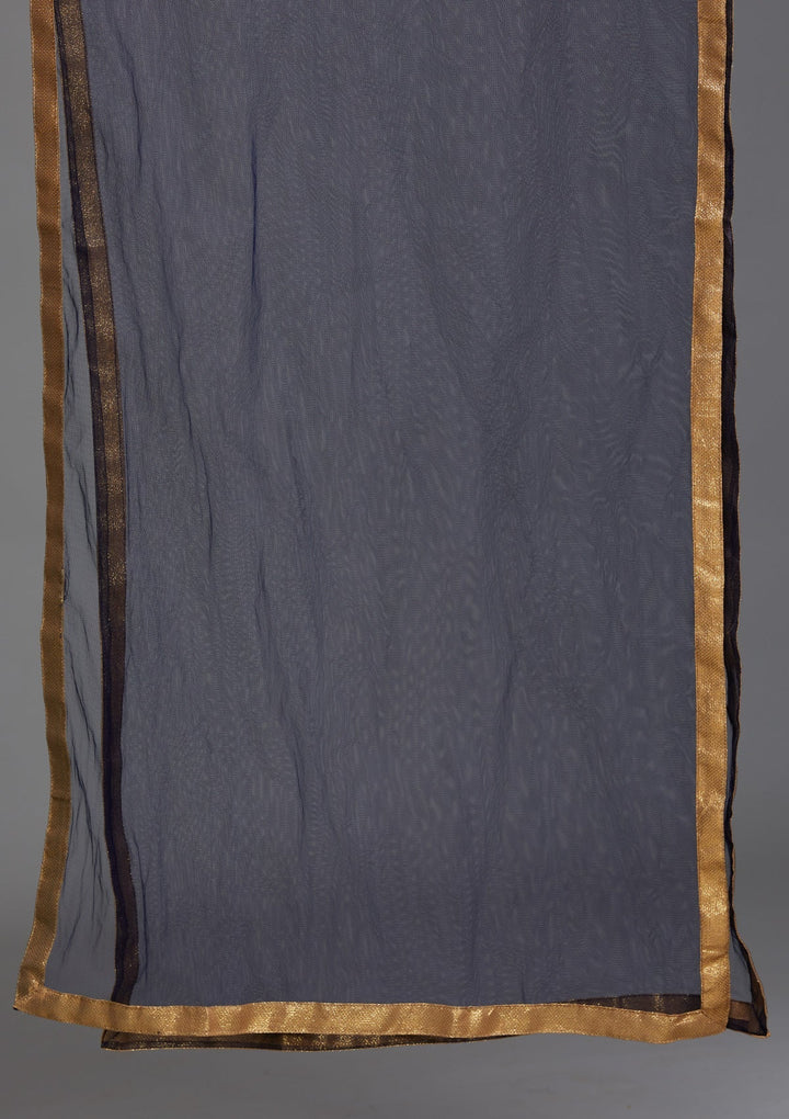 Navy Blue Sequins Georgette Designer Salwar Suit - Koskii