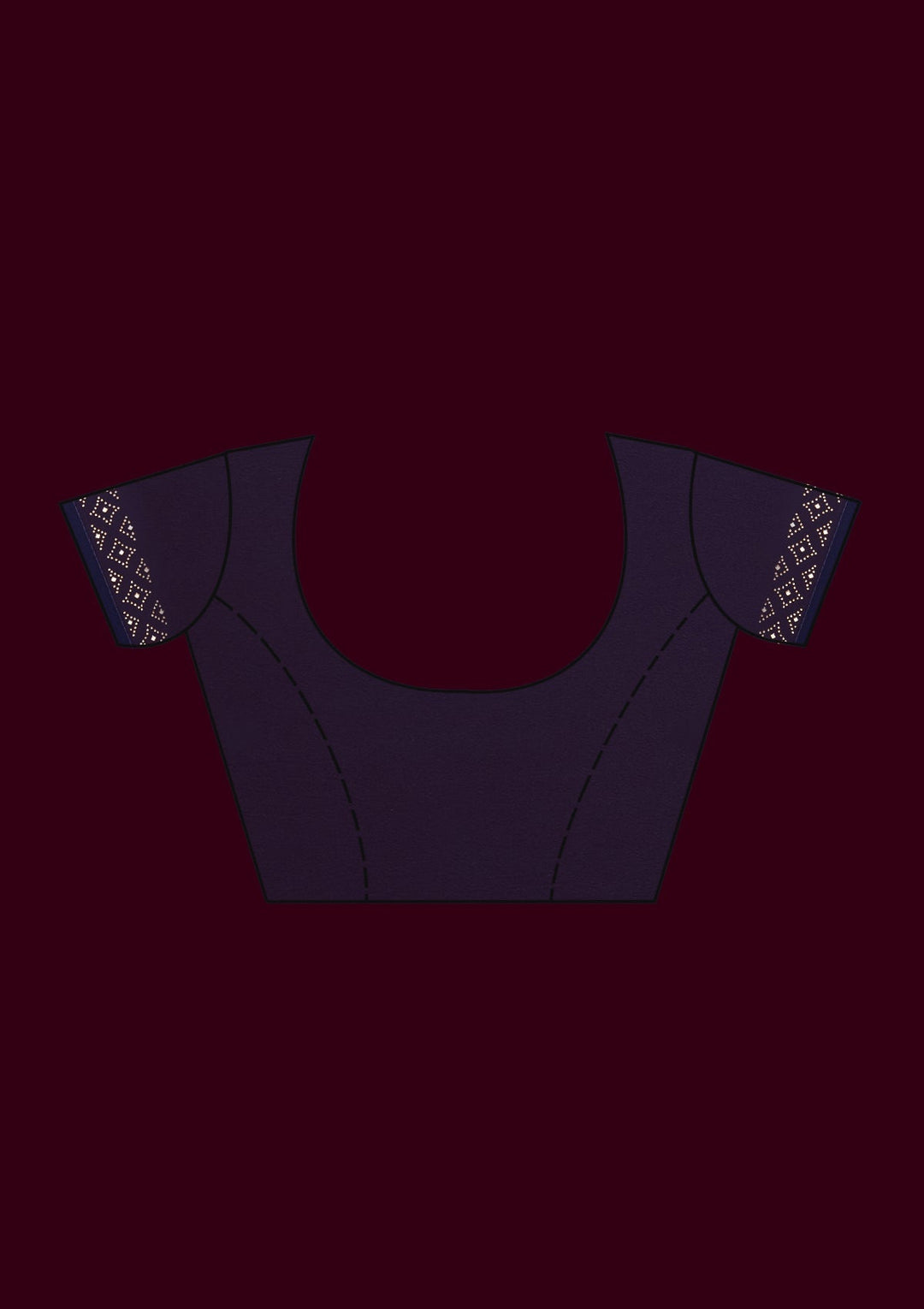 Navy Blue Sequins Georgette Saree - Koskii