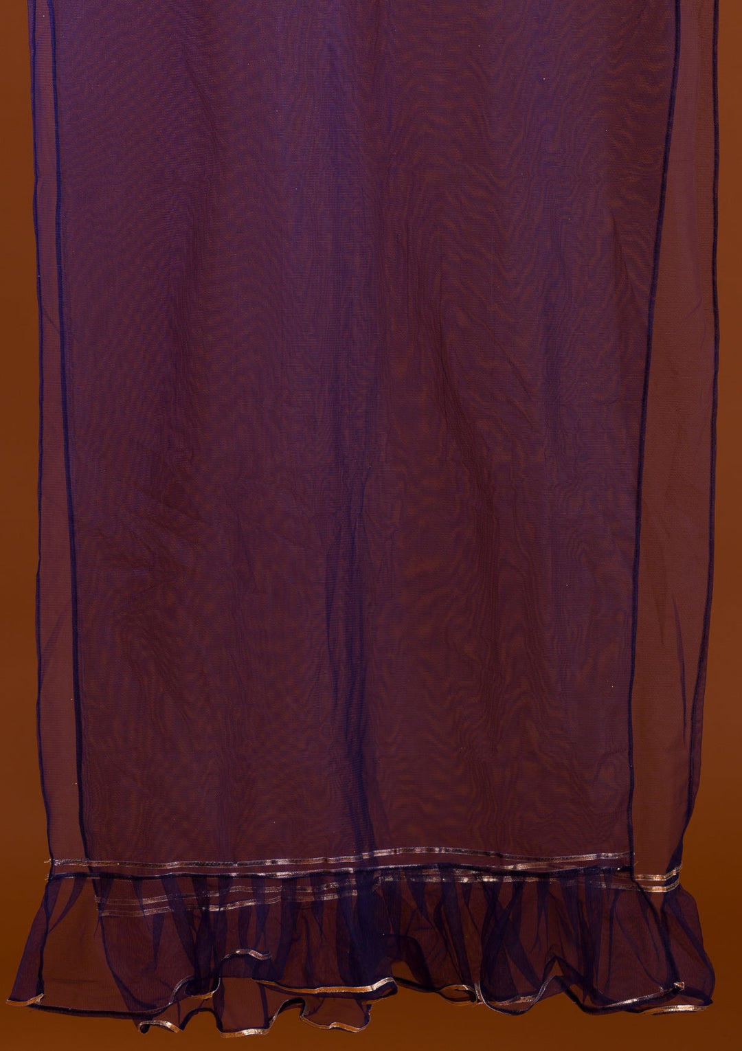 Navy Blue Sequins Net Designer Lehenga-Koskii
