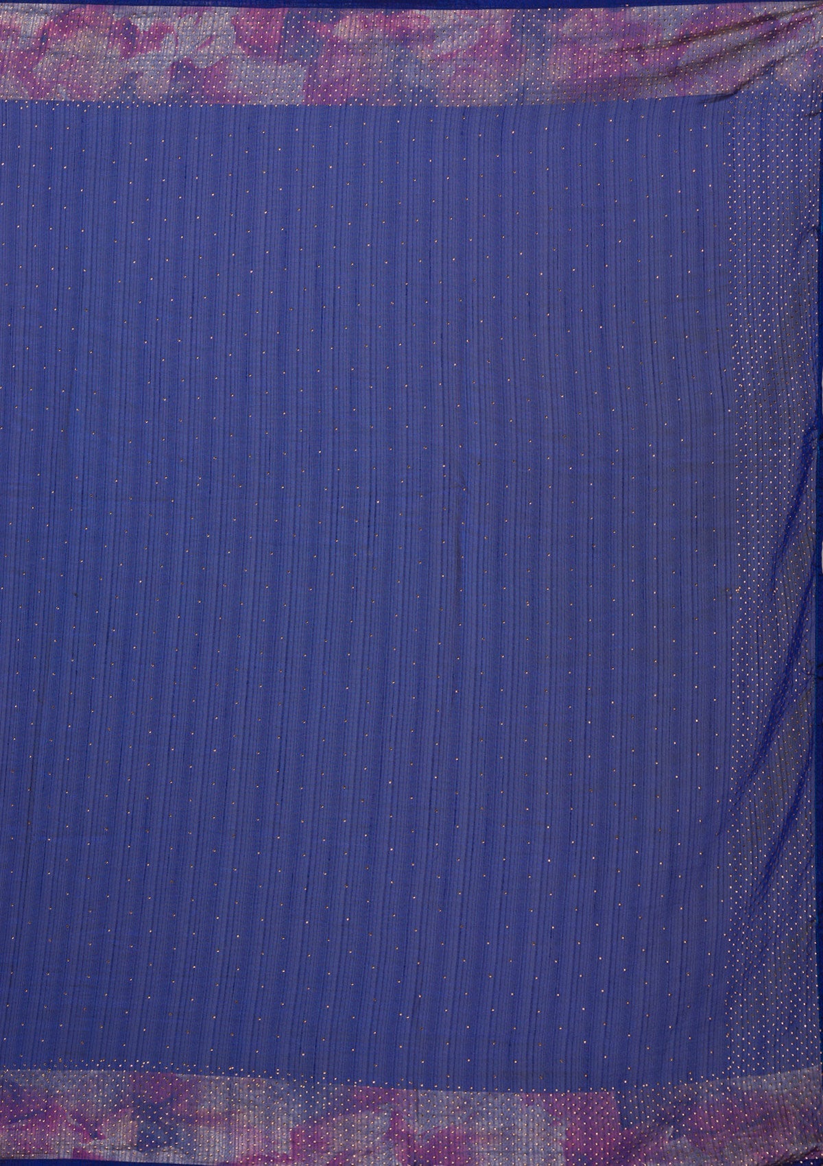 Navy Blue Stonework Raw Silk Saree-Koskii