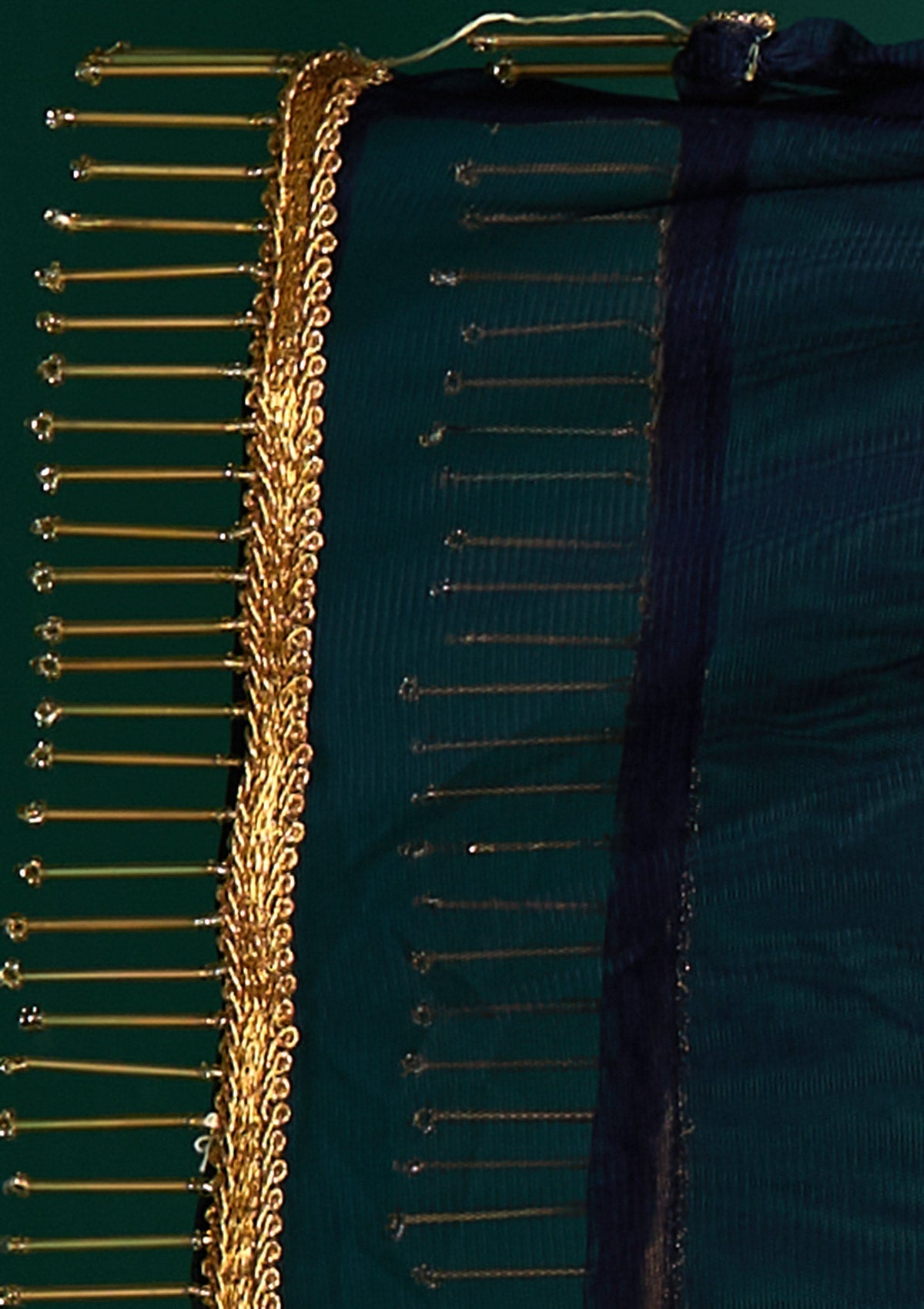 Navy Blue Swarovski Georgette Designer Salwar Suit - Koskii