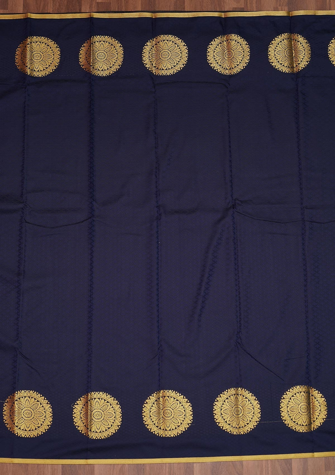 Navy Blue Zariwork Banarasi Saree - Koskii