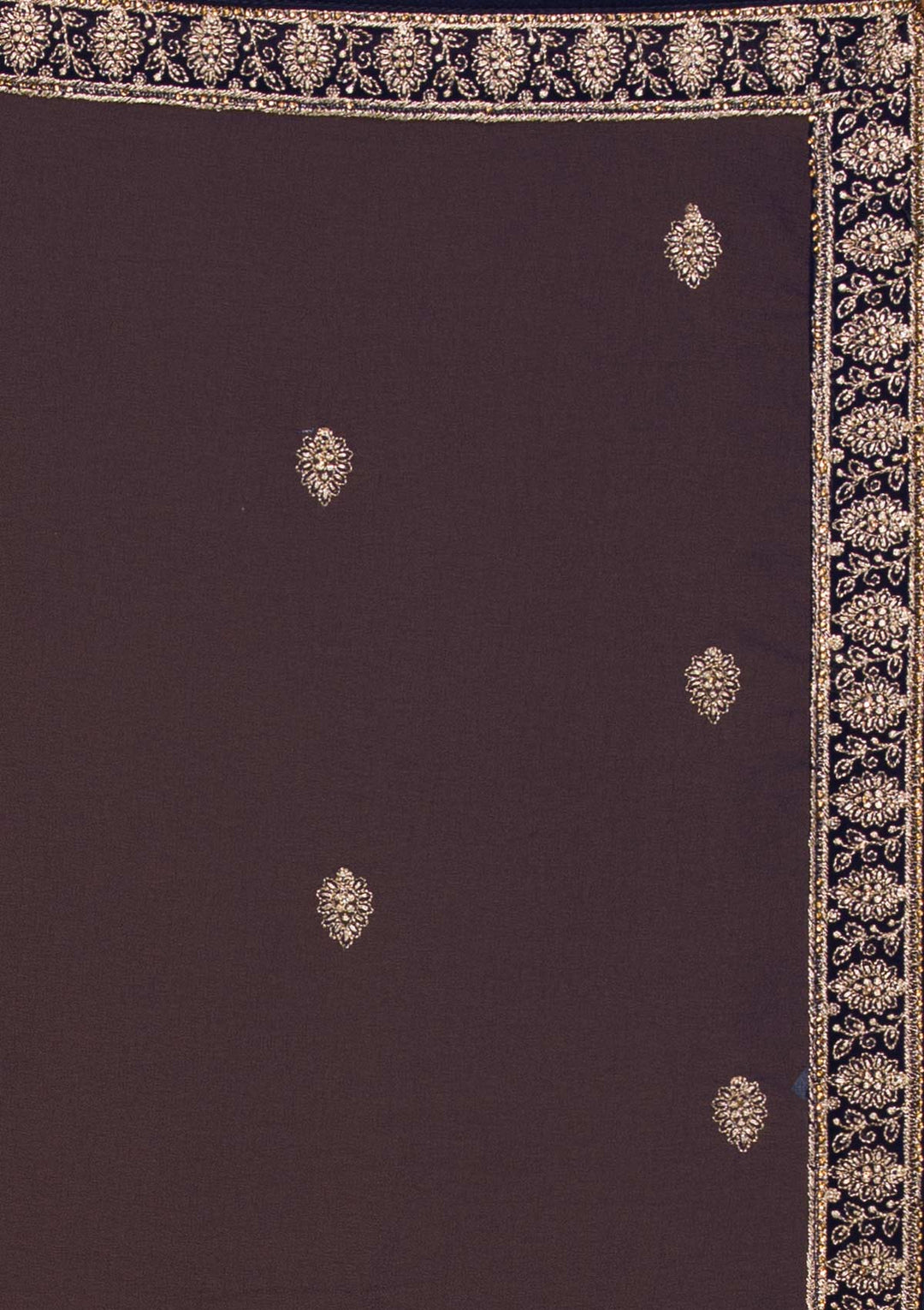 Navy Blue Zariwork Georgette Designer Salwar Suit-Koskii