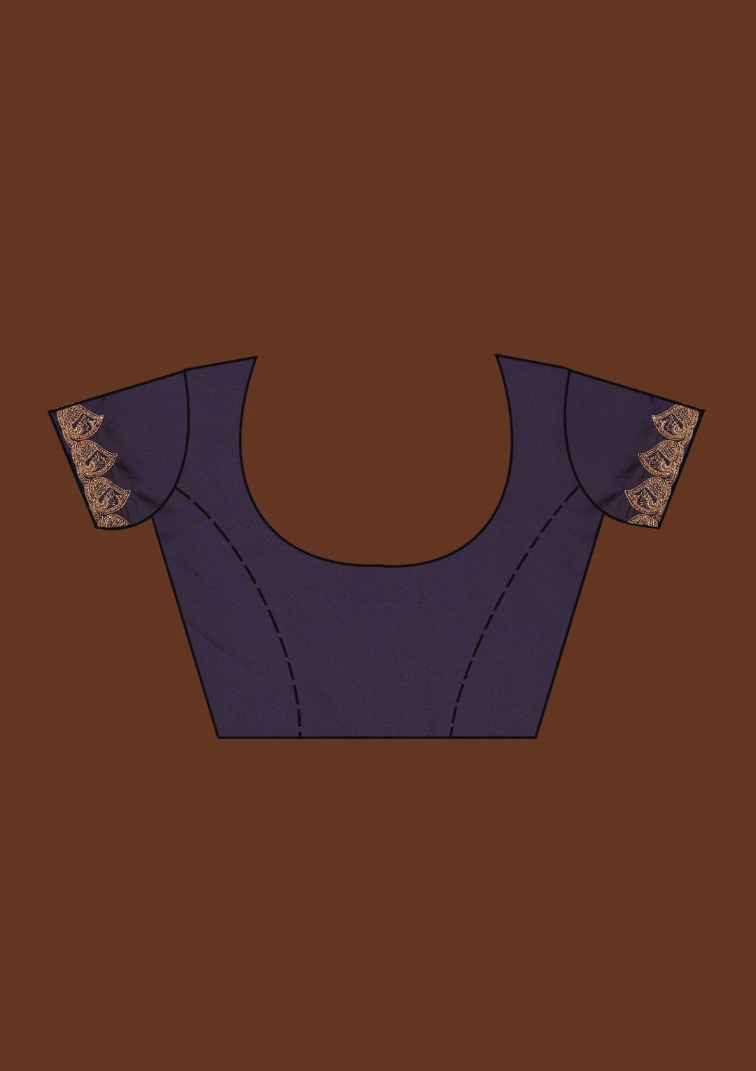 Navy Blue Zariwork Georgette Saree-Koskii