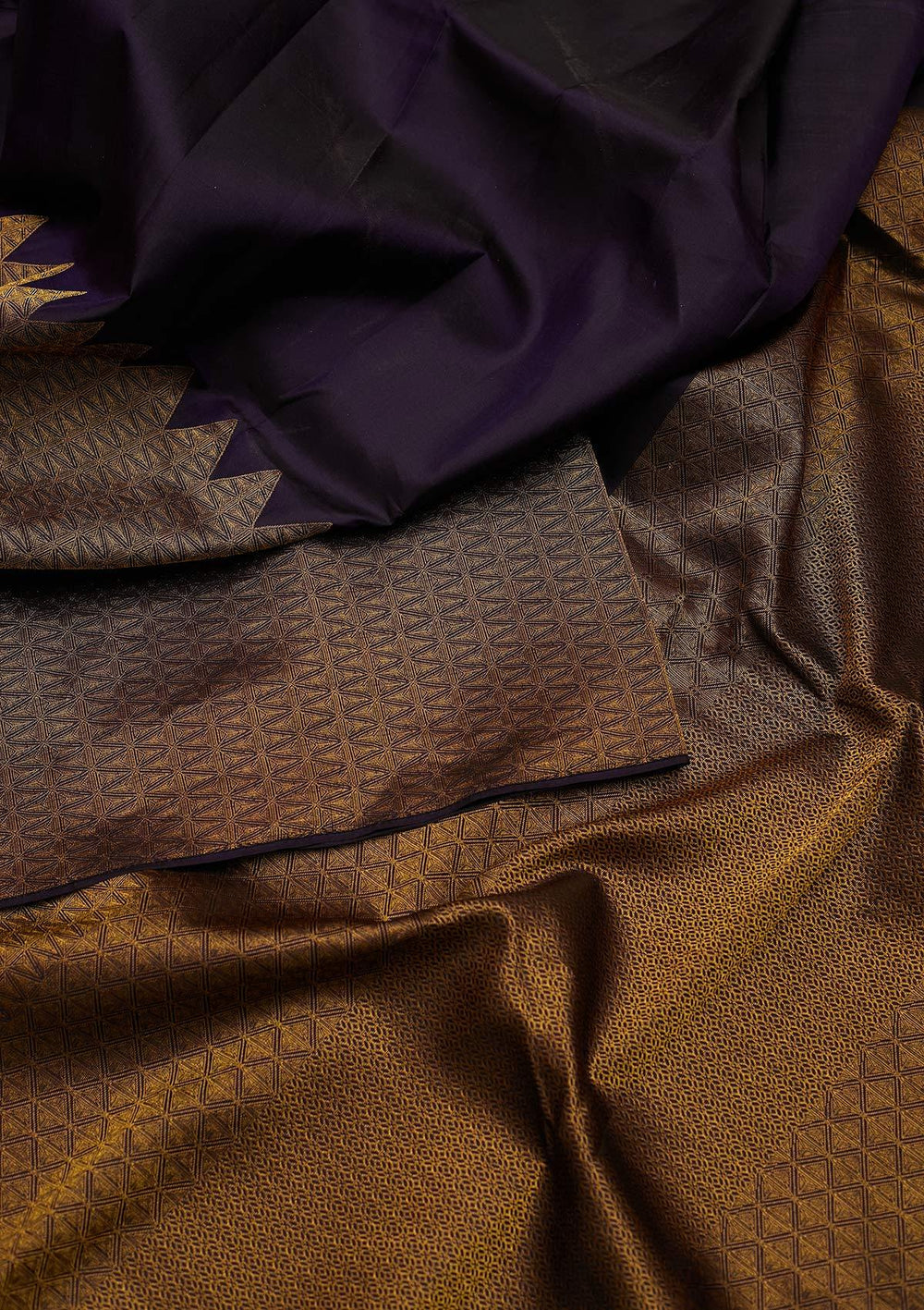 Navy Blue Zariwork Pure Silk Designer Saree - koskii