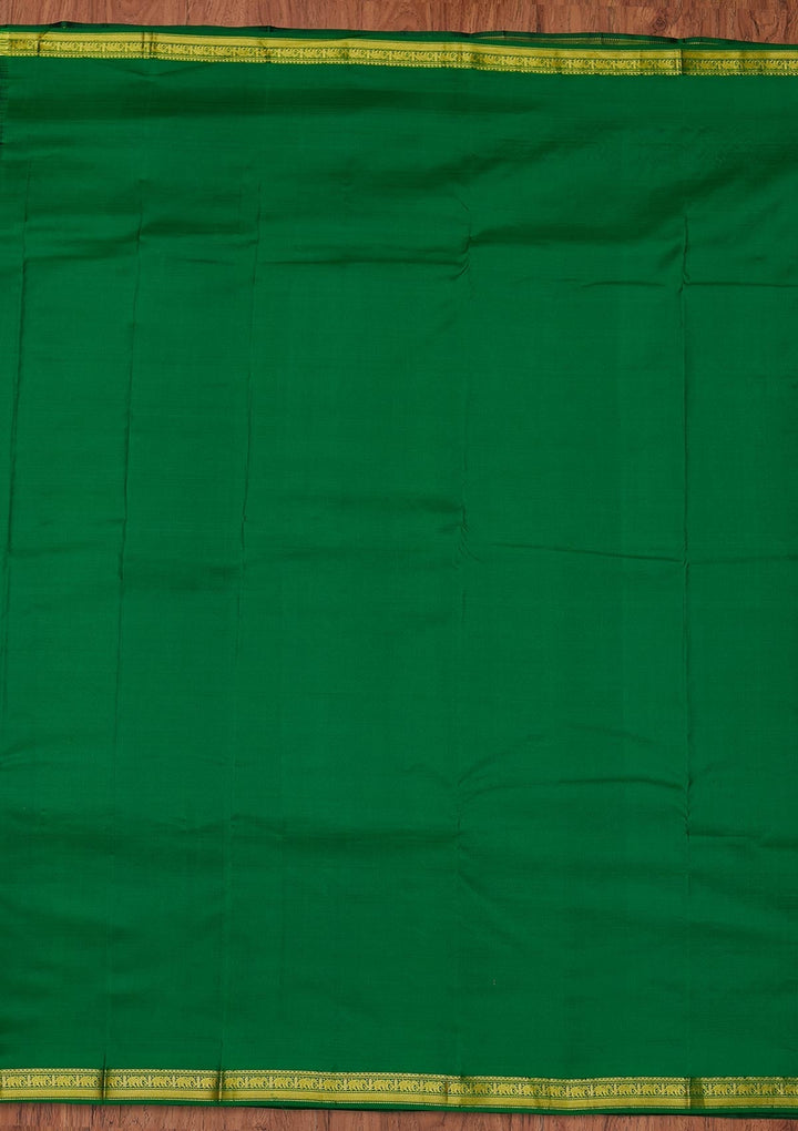 Navy Blue Zariwork Pure Silk Designer Unstitched Saree - Koskii