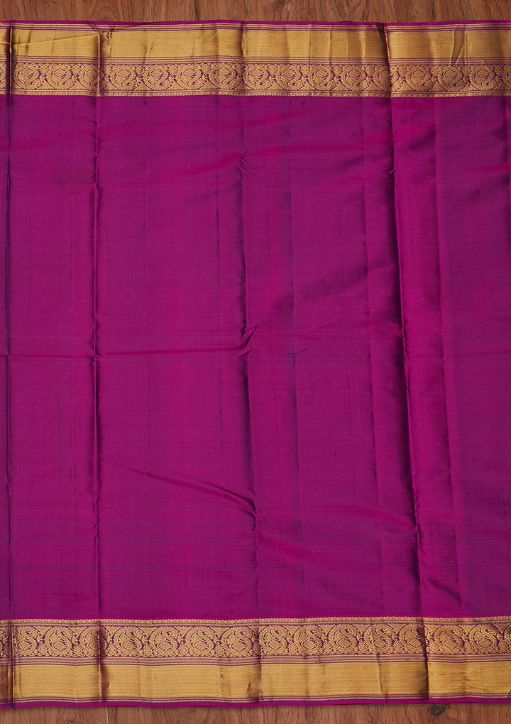 Navy Blue Zariwork Pure Silk Designer Unstitched Saree - Koskii