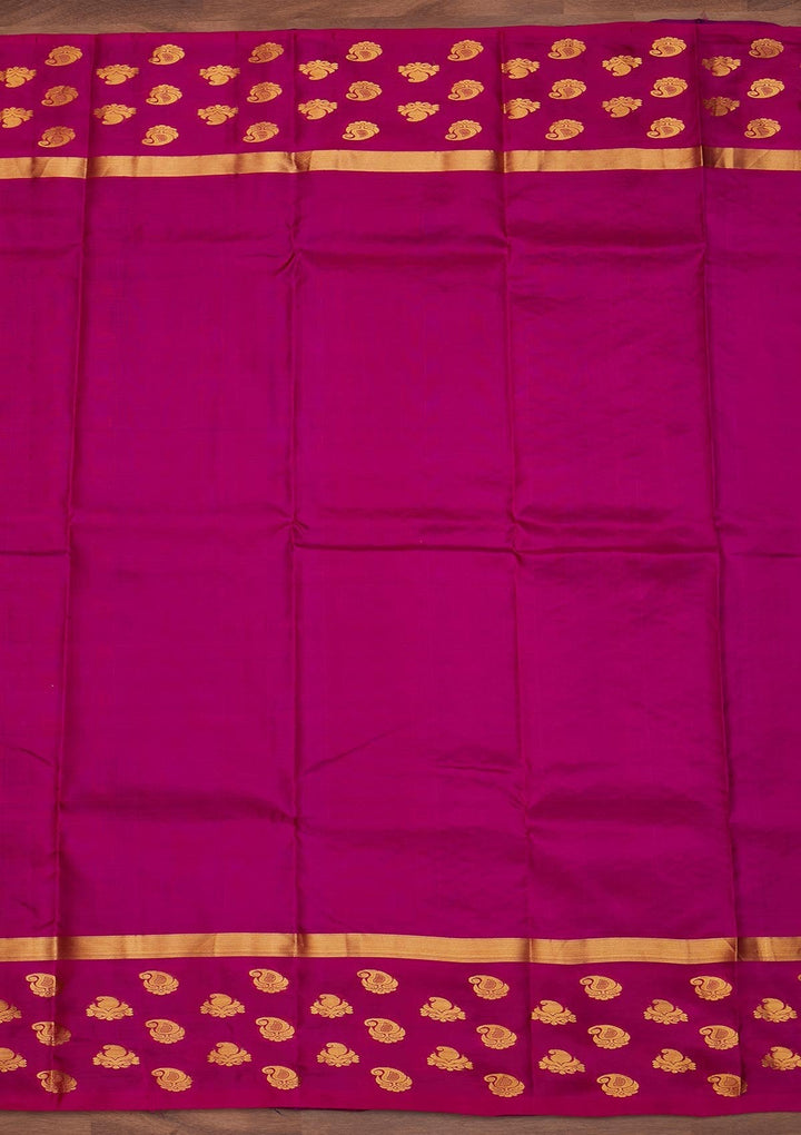 Navy Blue Zariwork Pure Silk Designer Saree - Koskii