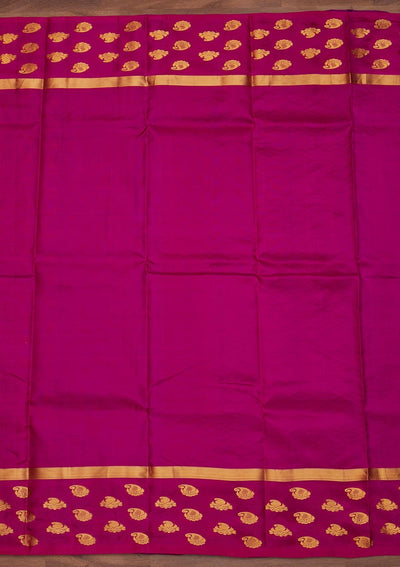Navy Blue Zariwork Pure Silk Designer Saree - Koskii