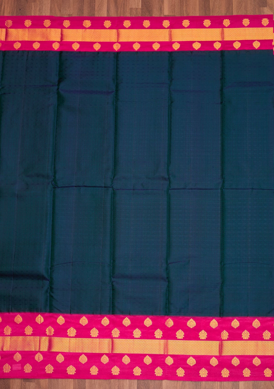 Navy Blue Zariwork Pure Silk Saree - Koskii