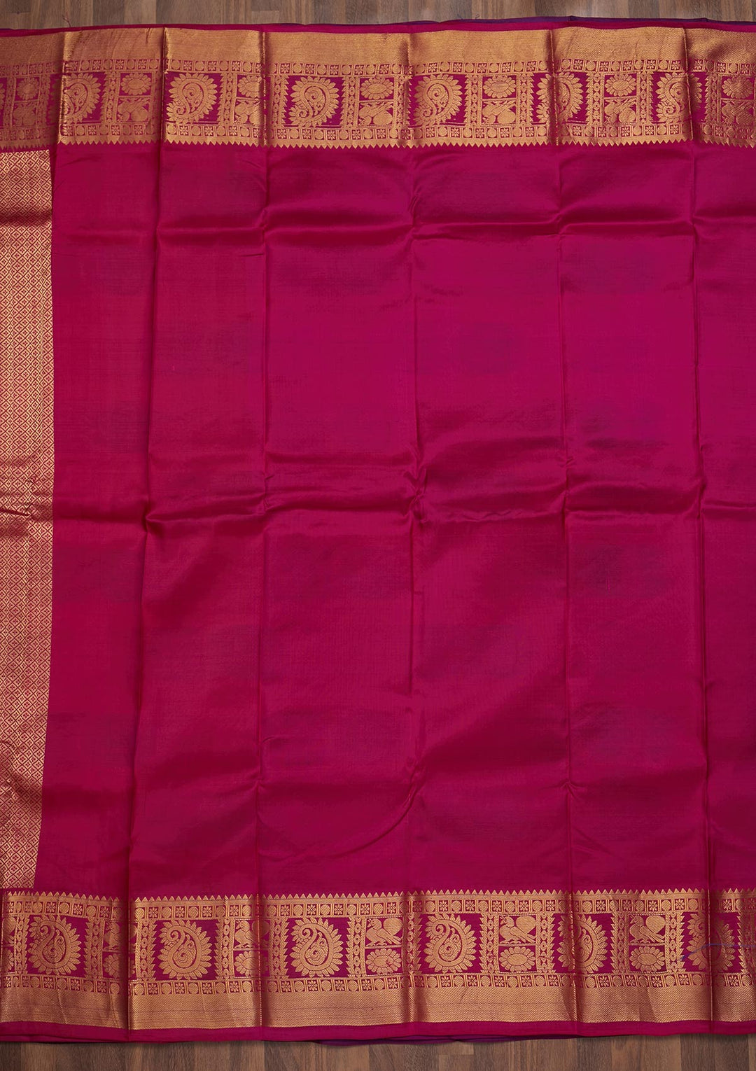 Navy Blue Zariwork Pure Silk Saree-Koskii