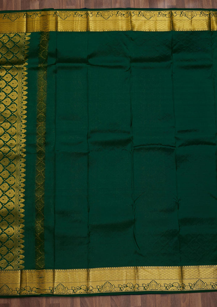 Navy Blue Zariwork Pure Silk Saree-Koskii