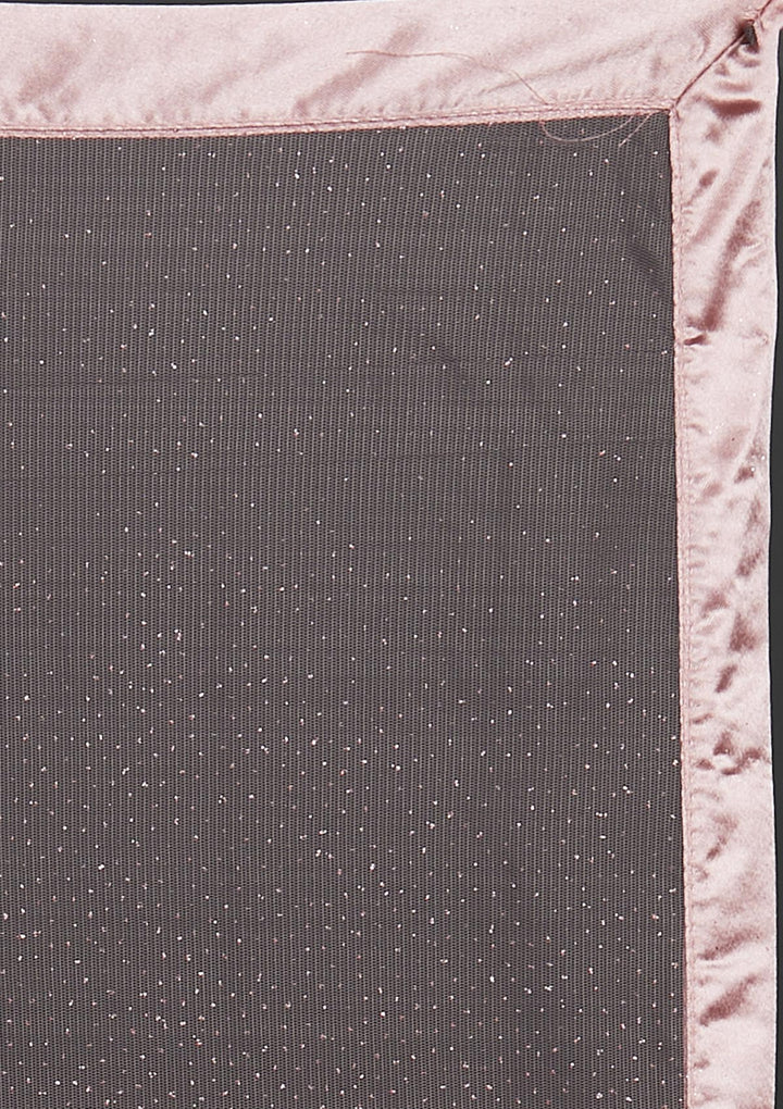 Onion Pink Glitter Net Designer Gown - Koskii