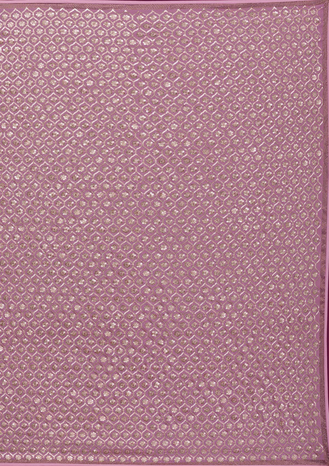 Onion Pink Sequins Georgette Unstitched Saree-Koskii