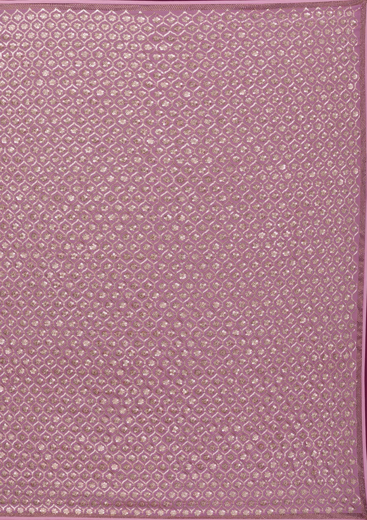 Onion Pink Sequins Georgette Unstitched Saree-Koskii