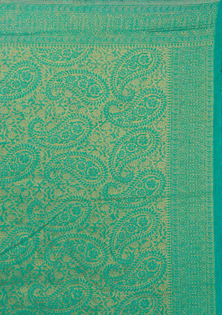 Onion Pink Zariwork Art Silk Designer Saree - Koskii