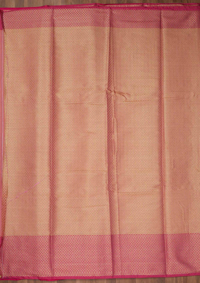 Onion Pink Zariwork Art Silk Saree-Koskii