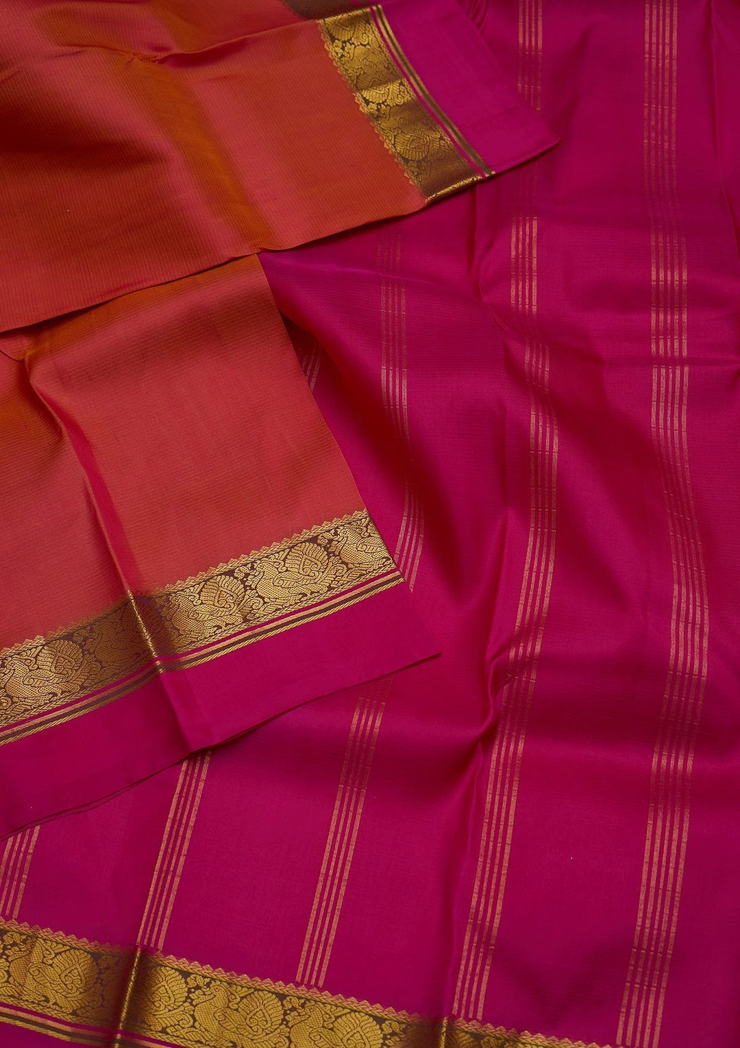 Onion Pink Zariwork Pure Silk Designer Saree - koskii