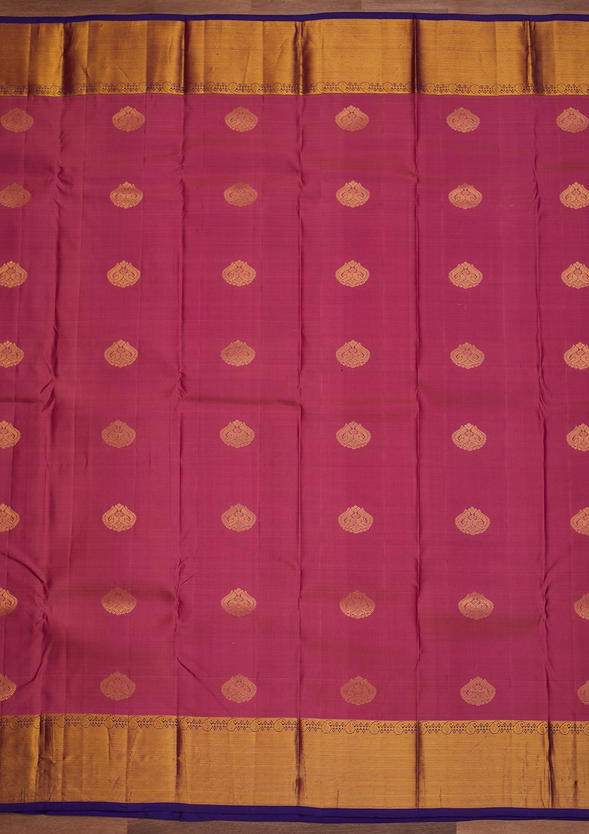 Onion Pink Zariwork Pure Silk Designer Saree - Koskii