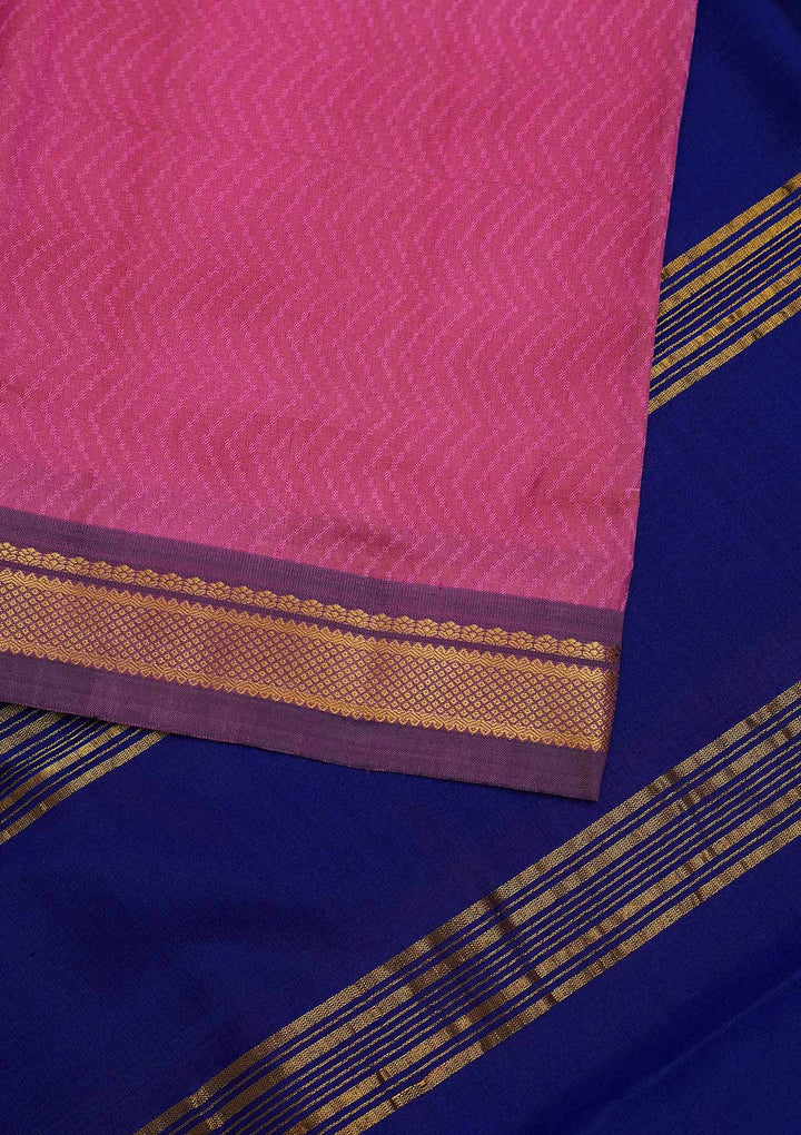 Onion Pink Zariwork Pure Silk Designer Saree - Koskii