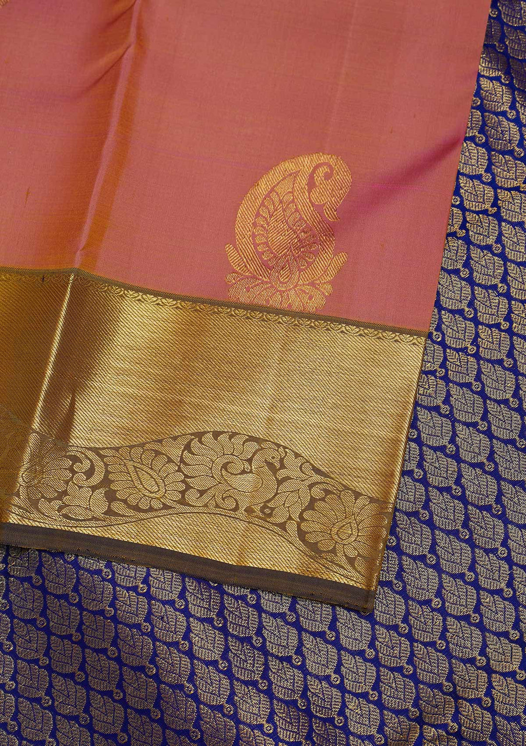 Onion Pink Zariwork Pure Silk Designer Saree - Koskii