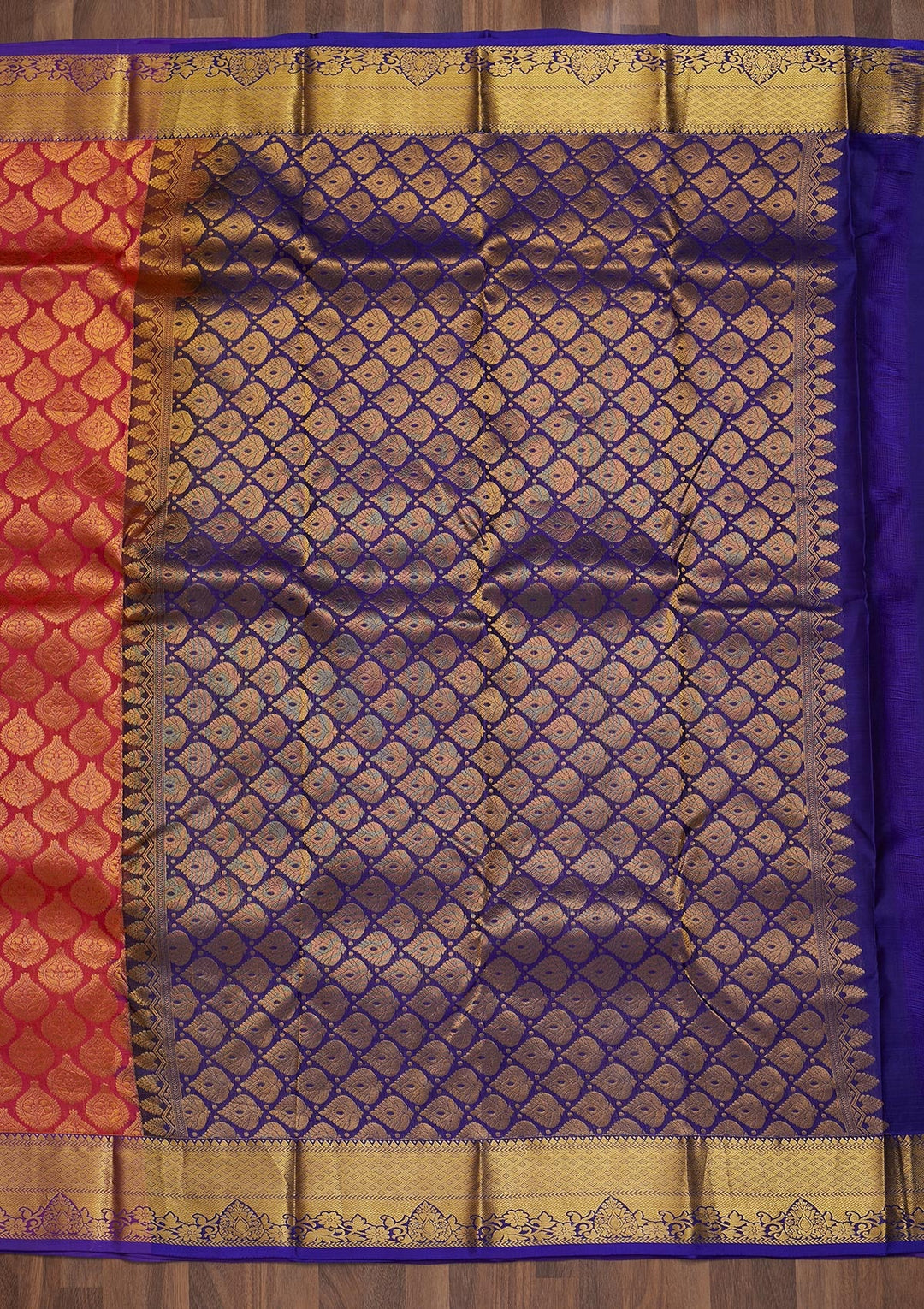 Onion Pink Zariwork Pure Silk Saree-Koskii