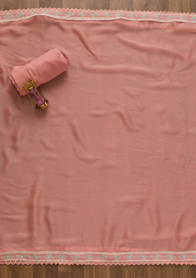 Onion Pink Printed Poly Cotton Unstitched Salwar Kameez-Koskii