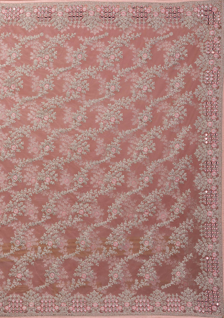 Wine Zariwork Raw Silk Designer Saree-Koskii