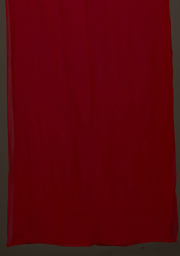 Orange Cutdana Georgette Designer Salwar Suit - Koskii