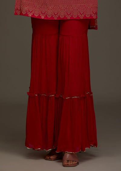 Orange Cutdana Georgette Designer Salwar Suit - Koskii
