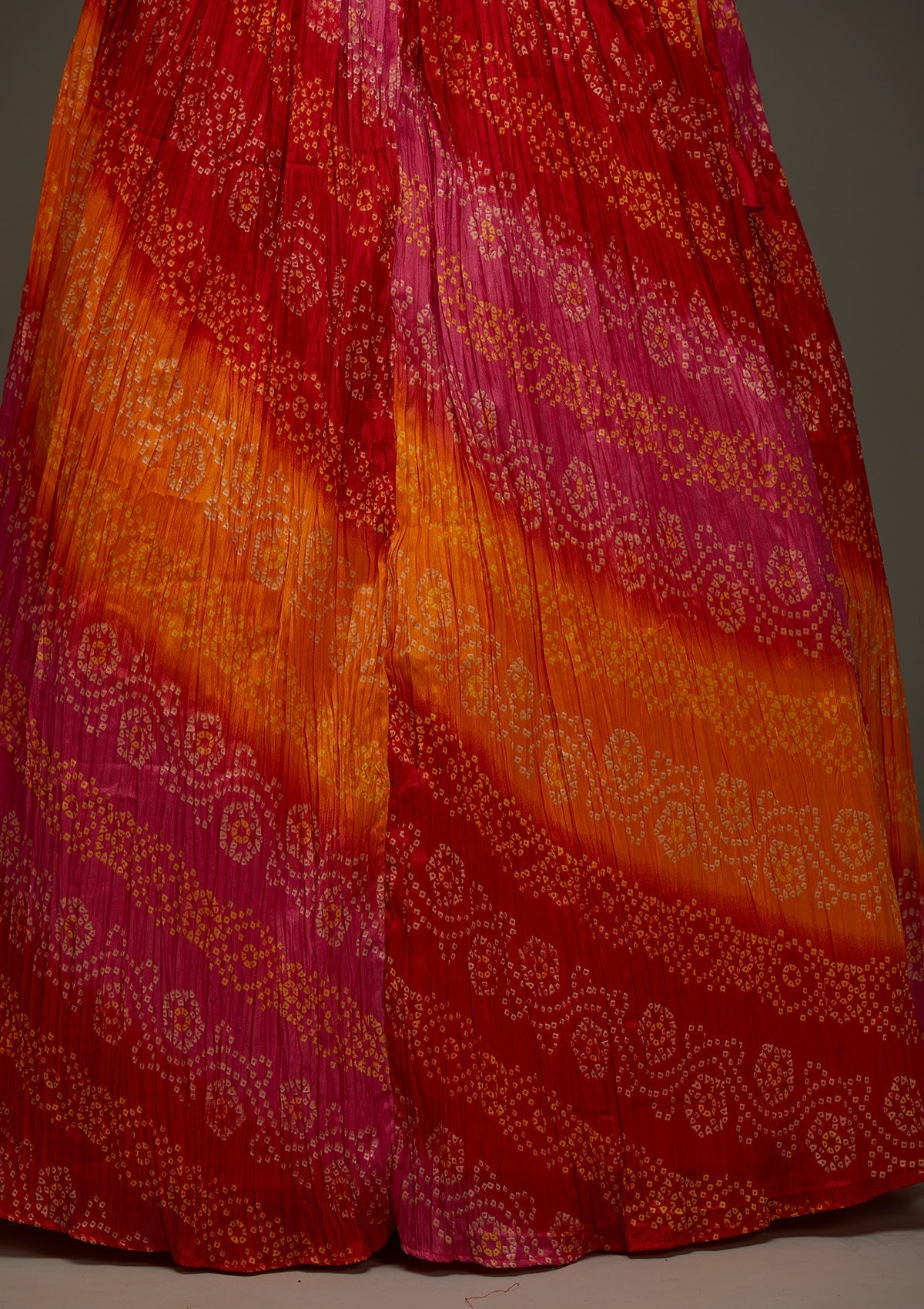 Orange Sequins Georgette Designer Lehenga - Koskii