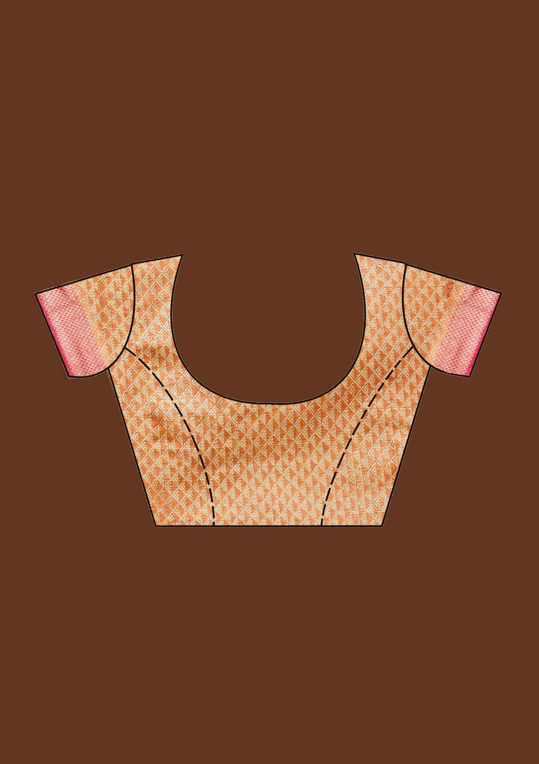 Orange Zariwork Art Silk Saree-Koskii