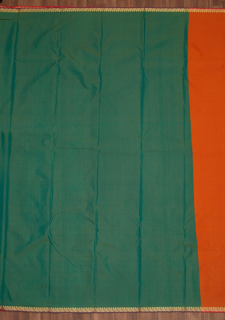Orange Zariwork Art Silk Saree - Koskii