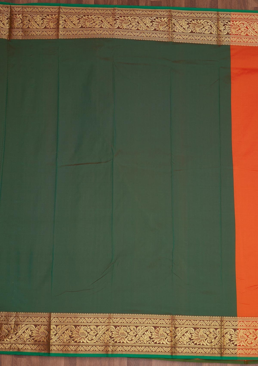 Orange Zariwork Banarasi Saree - Koskii