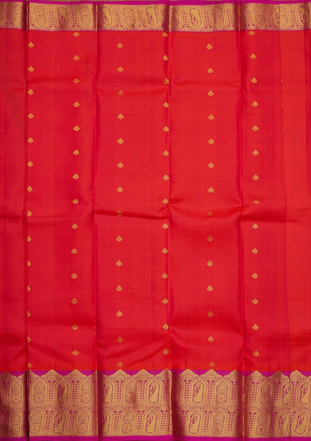 Orange Zariwork Pure Silk Designer Saree - koskii
