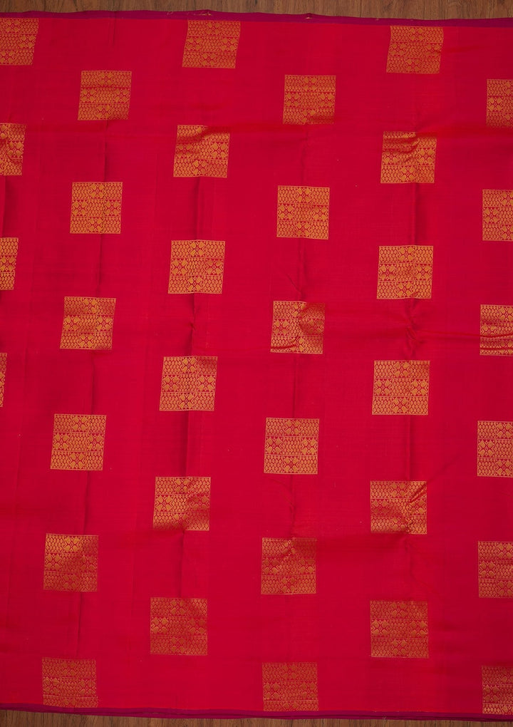 Orange Zariwork Pure Silk Designer Saree - koskii