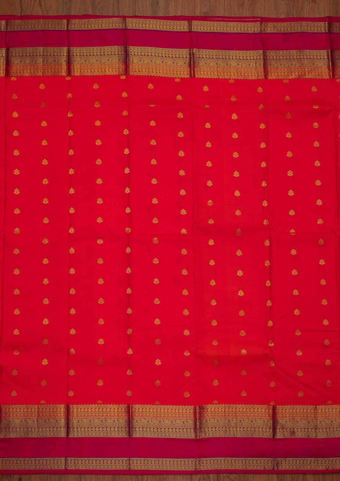 Orange Zariwork Pure Silk Designer Saree - koskii