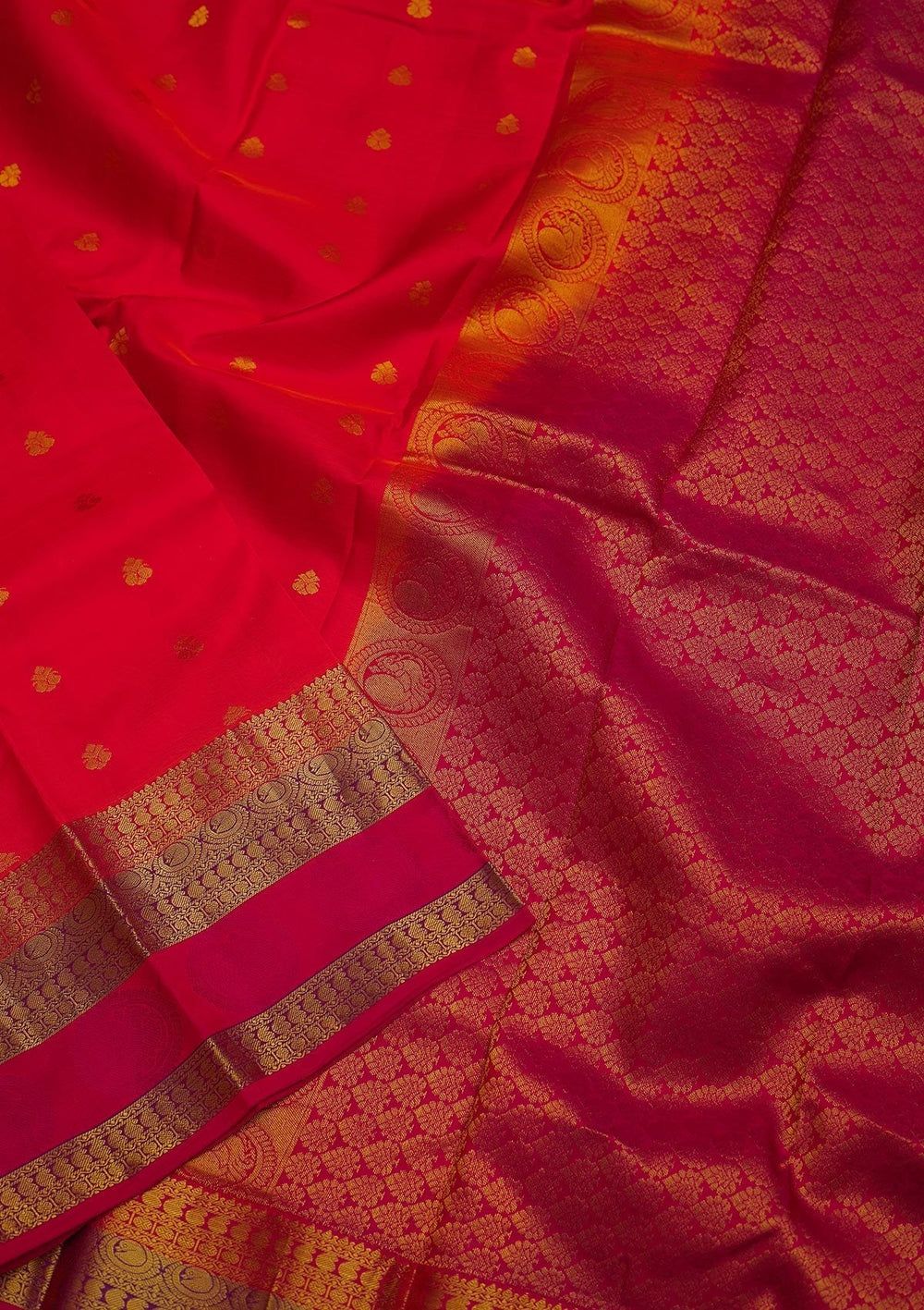 Orange Zariwork Pure Silk Designer Saree - koskii