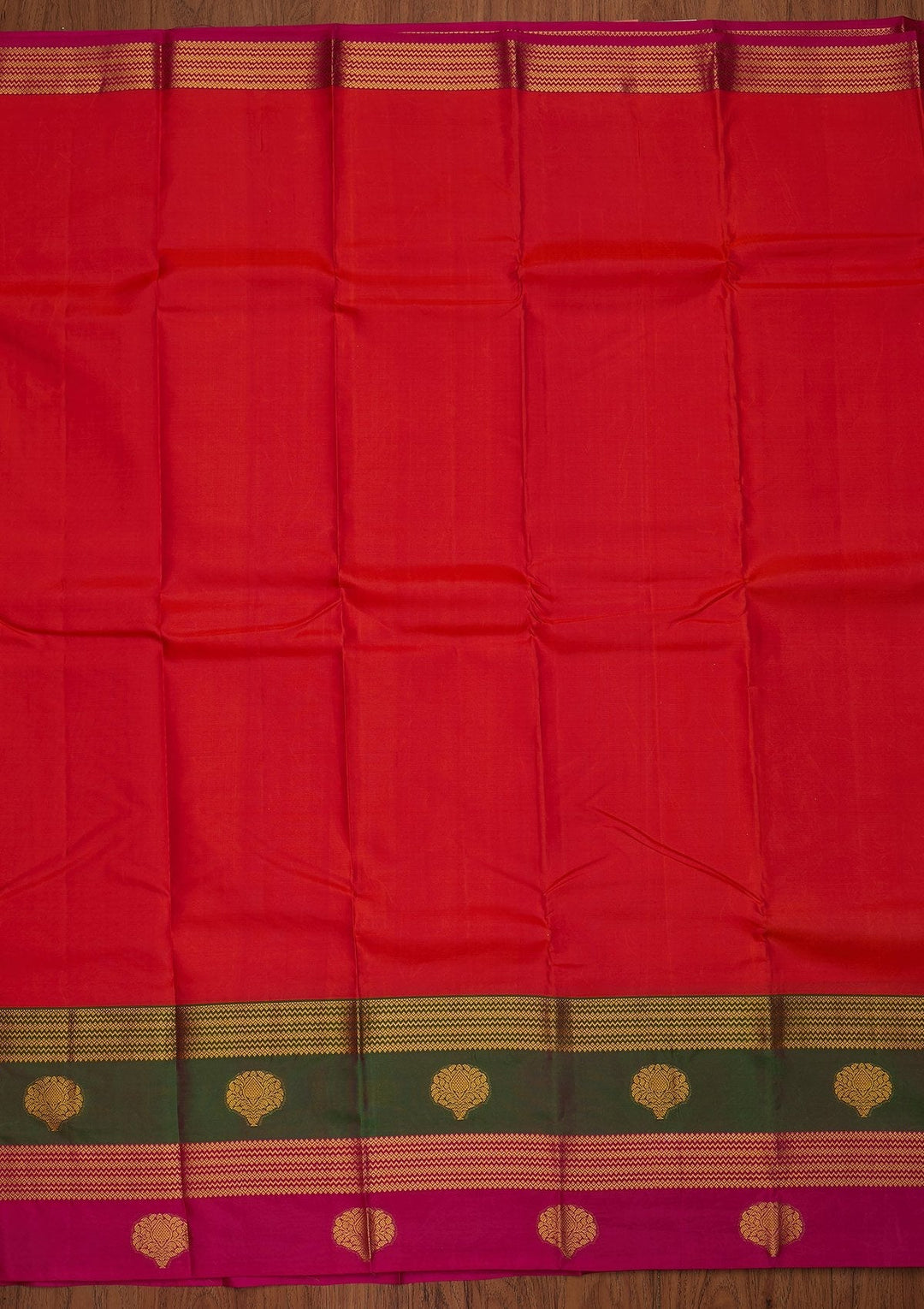 Orange Zariwork Pure Silk Designer Saree - koskii