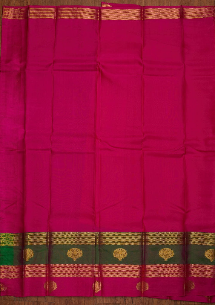 Orange Zariwork Pure Silk Designer Saree - koskii
